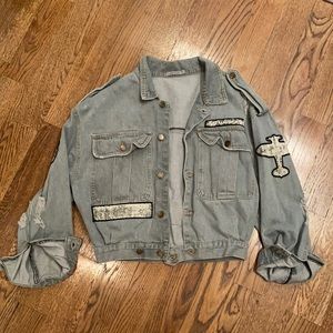 LF brand CARMAR denim bomber jacket
